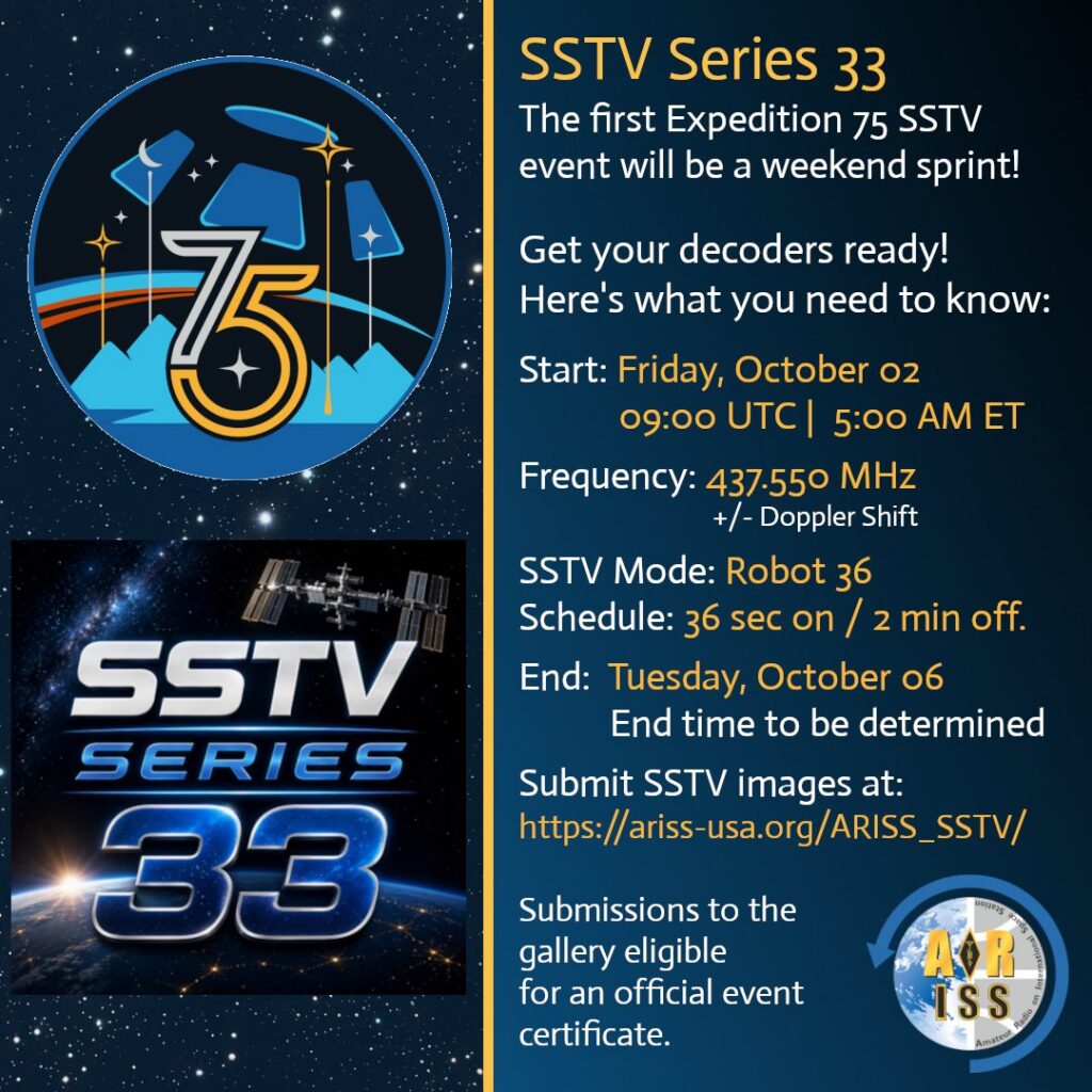 ISS SSTV Series 33 Expedition 75 October